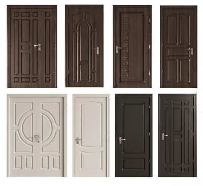 现代门组合3D模型下载